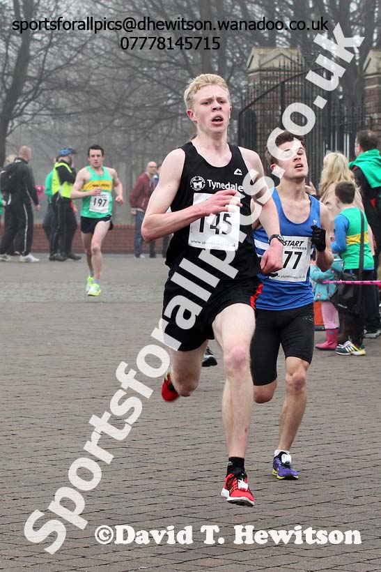 Jonny Currie (Tynedale) wins the under-20s Wallsend Harriers Terry O'Gara Memorial Road Race. Photo: David T. Hewitson/Sports for All Pics